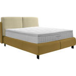 BOXSPRINGBETT 180/200 cm  in Creme, Senfgelb  - Senfgelb/Creme, Design, Textil/Metall (180/200cm) - Johann Jakob
