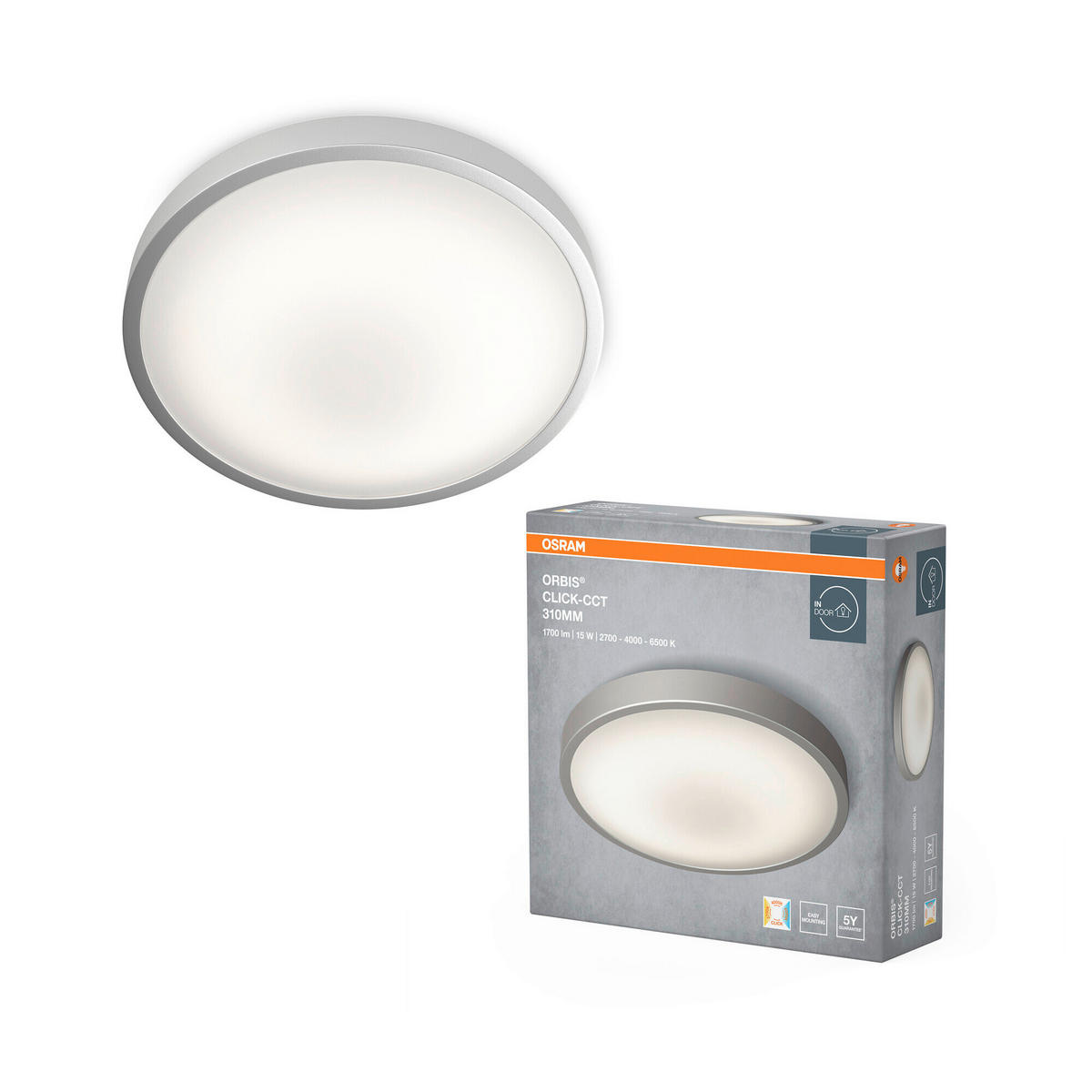 LED-DECKENLEUCHTE 31/8 cm   - Weiß, Basics, Kunststoff/Metall (31/8cm) - Osram