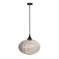 PENDELLEUCHTE 26.5/26.5/90 cm  - Schwarz, KONVENTIONELL, Glas/Metall (26.5/26.5/90cm)