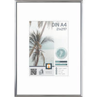 OKVIR ZA SLIKE     21/29,7 cm     - srebrne barve, Basics, umetna masa/steklo (21/29,7cm)