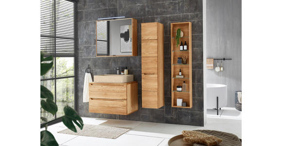 WASCHBECKEN 82/13/42 cm  - Hellgrau, Basics, Stein (82/13/42cm) - Linea Natura