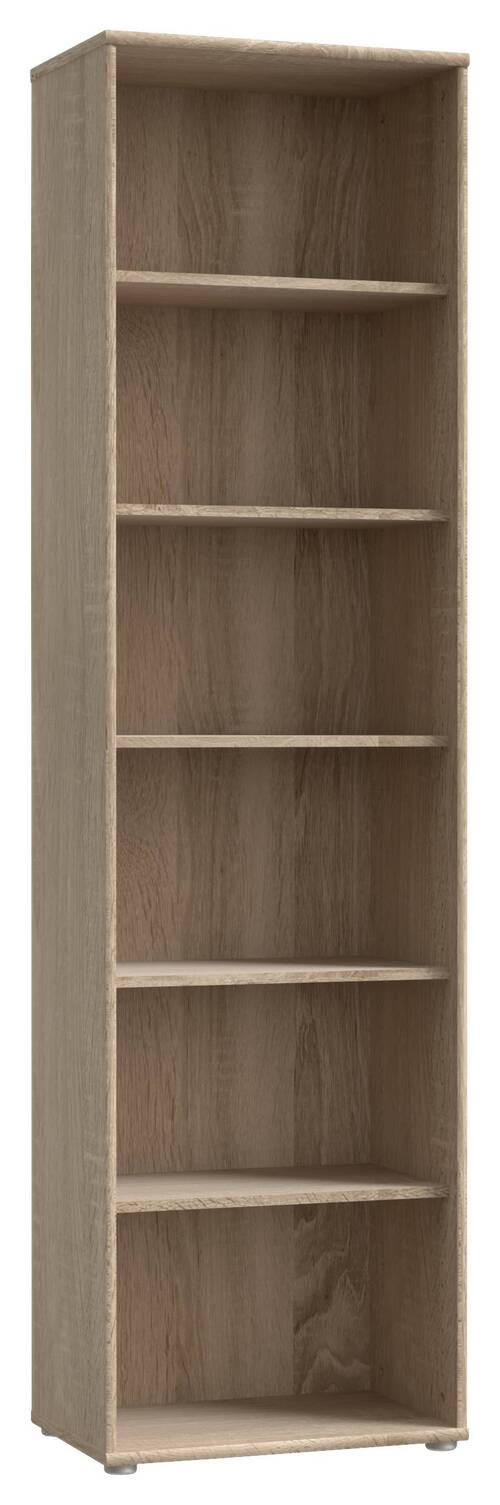 REGAL  54/197,5/34,8 cm Sonoma Eiche  - Alufarben/Sonoma Eiche, Design, Holzwerkstoff/Kunststoff (54/197,5/34,8cm)