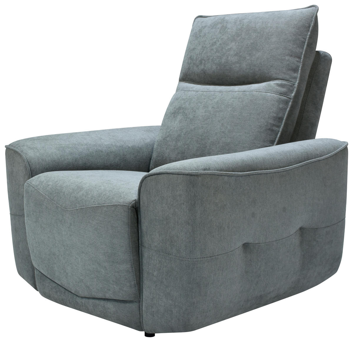 SCAUN DE RELAXARE in metal, textil gri  - negru/gri, Konventionell, metal/textil (100/99/96cm) - Celina Home