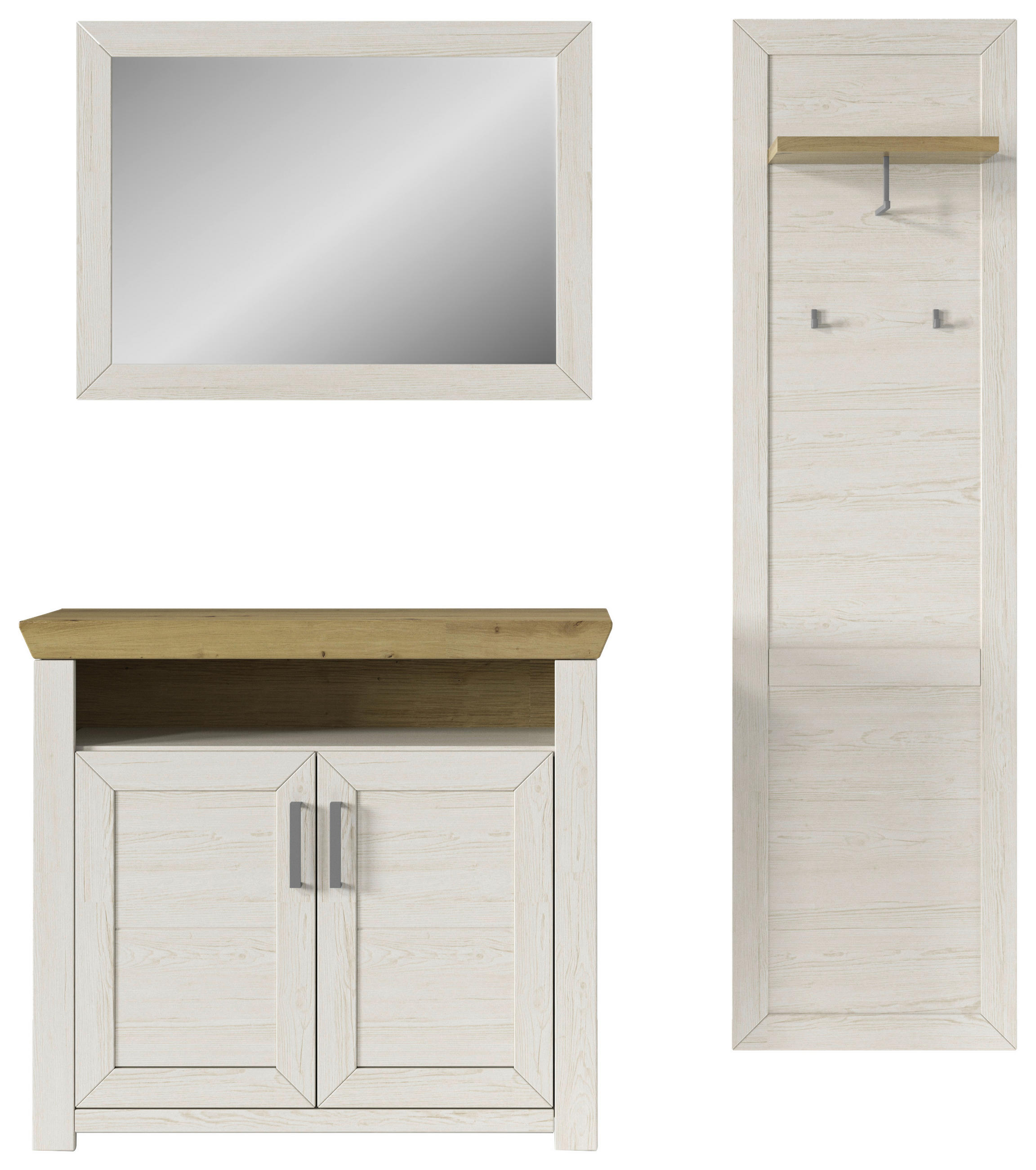 GARDEROBE 3-teilig  in 172/201/42,2 cm  - Eichefarben/Pinienfarben, Basics, Holzwerkstoff (172/201/42,2cm) - SetOne by Musterring