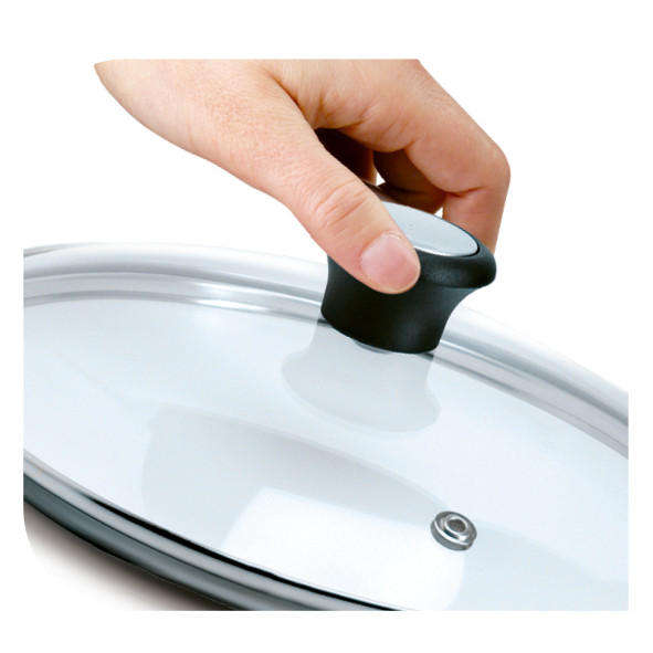 TOPFDECKEL  32 cm  - Klar, Basics, Glas/Kunststoff (32cm) - Tefal