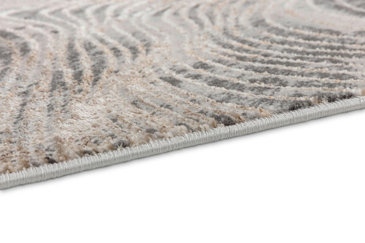 WEBTEPPICH Wohnzimmer 80/150 cm Castello Schwarz, Goldfarben rechteckig  - Goldfarben/Schwarz, Design, Textil (80/150cm) - Astra