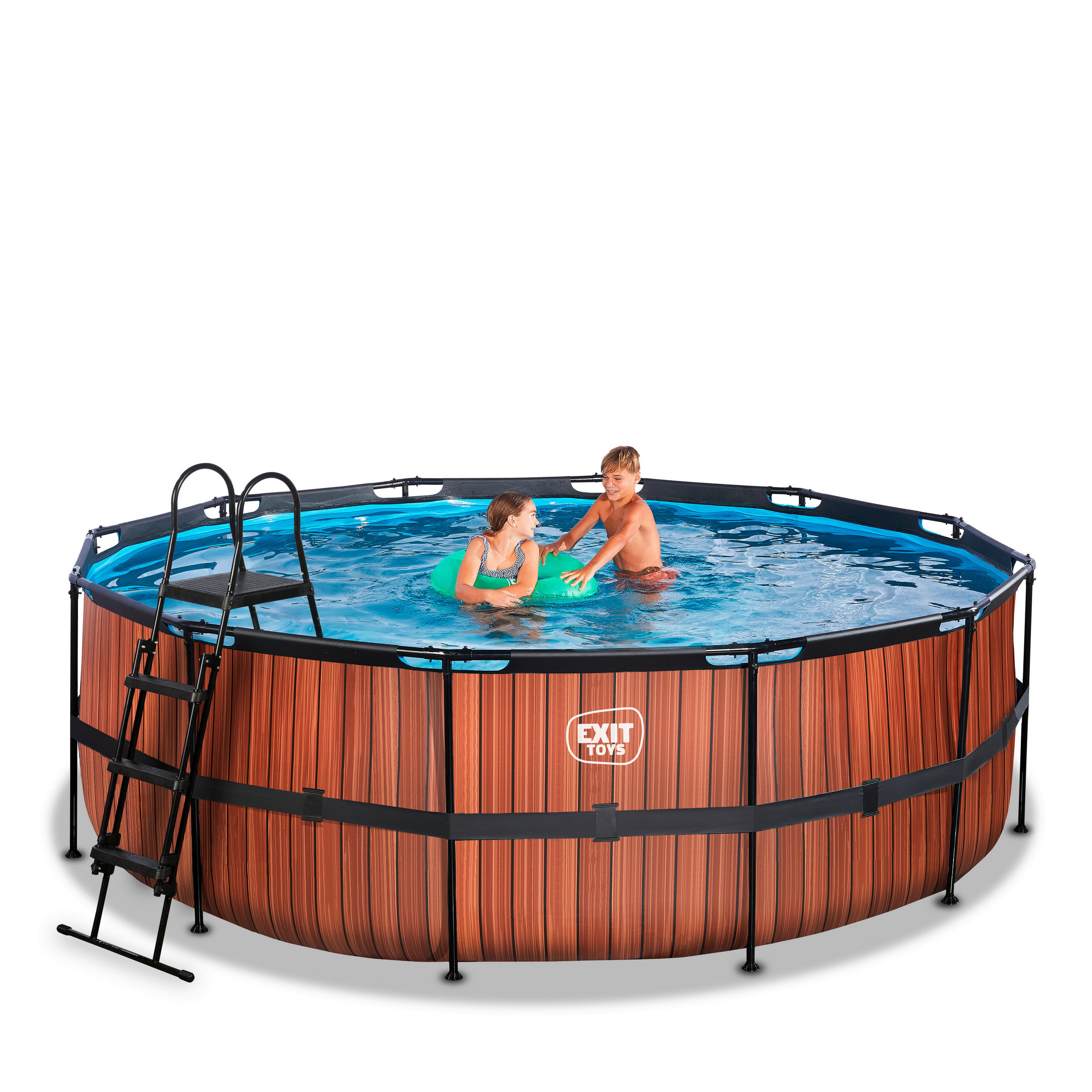 POOL SET 427/122 cm  - brun, Klassisk, plast (427/122cm) - EXIT Toys
