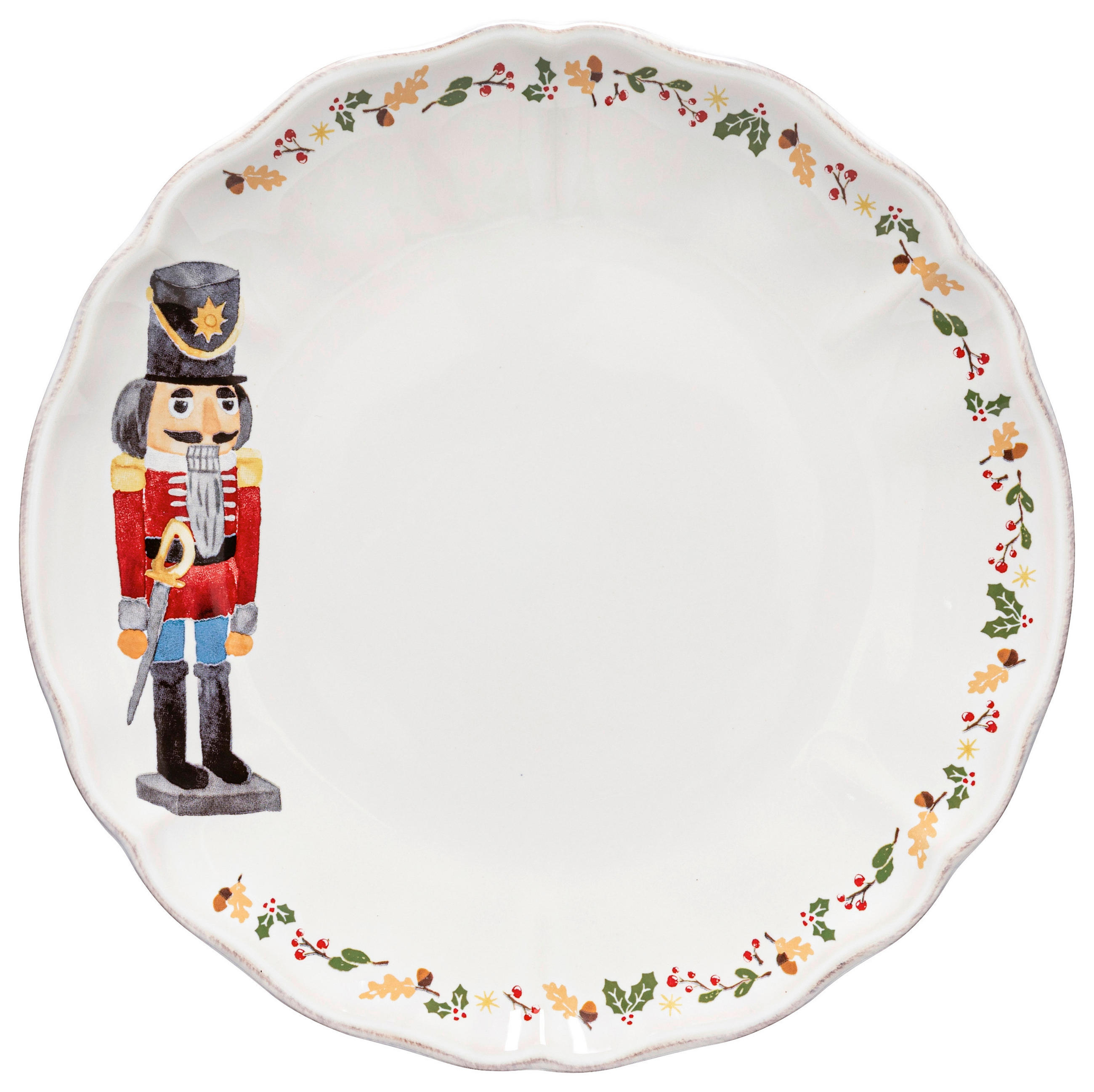 SPEISETELLERSET Multicolor, Weiß Hochglanz 27 cm THE NUTCRACKER  - Weiß Hochglanz/Multicolor, Basics, Keramik (27cm) - Costa Nova