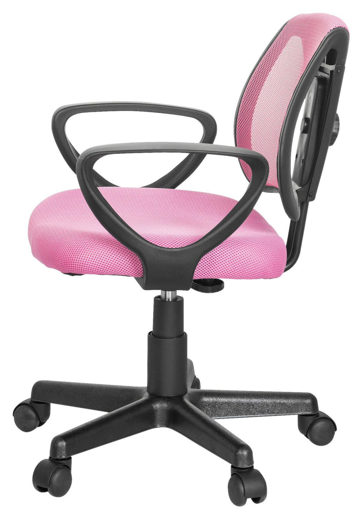JUGENDDREHSTUHL Pink  - Pink/Schwarz, Basics, Kunststoff (58/75-92/45cm) - MID.YOU