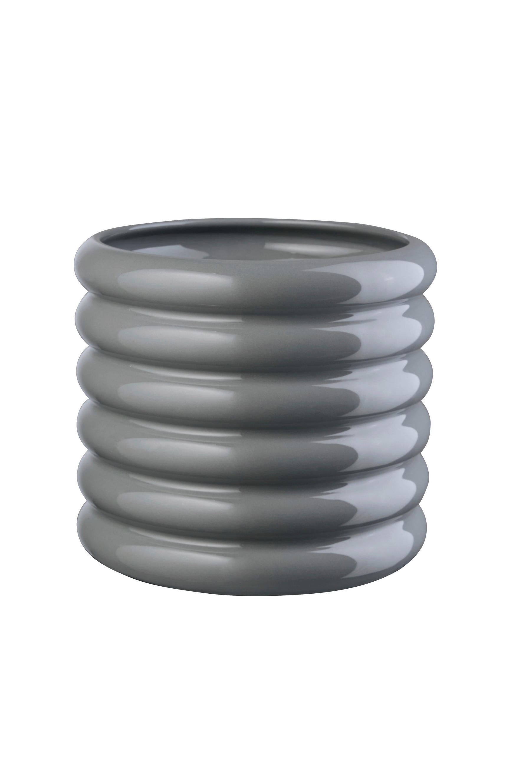 VAZA  keramika  - siva/visoki sijaj, Design, keramika (18/19cm) - ASA