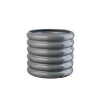 VAZA  18/19 cm    keramika  - siva visoki sjaj, Dizajnerski, keramika (18/19cm) - ASA