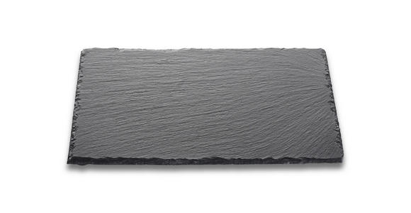SERVIERPLATTE 20/30 cm  - Schwarz, Basics, Stein (20/30cm) - Homeware