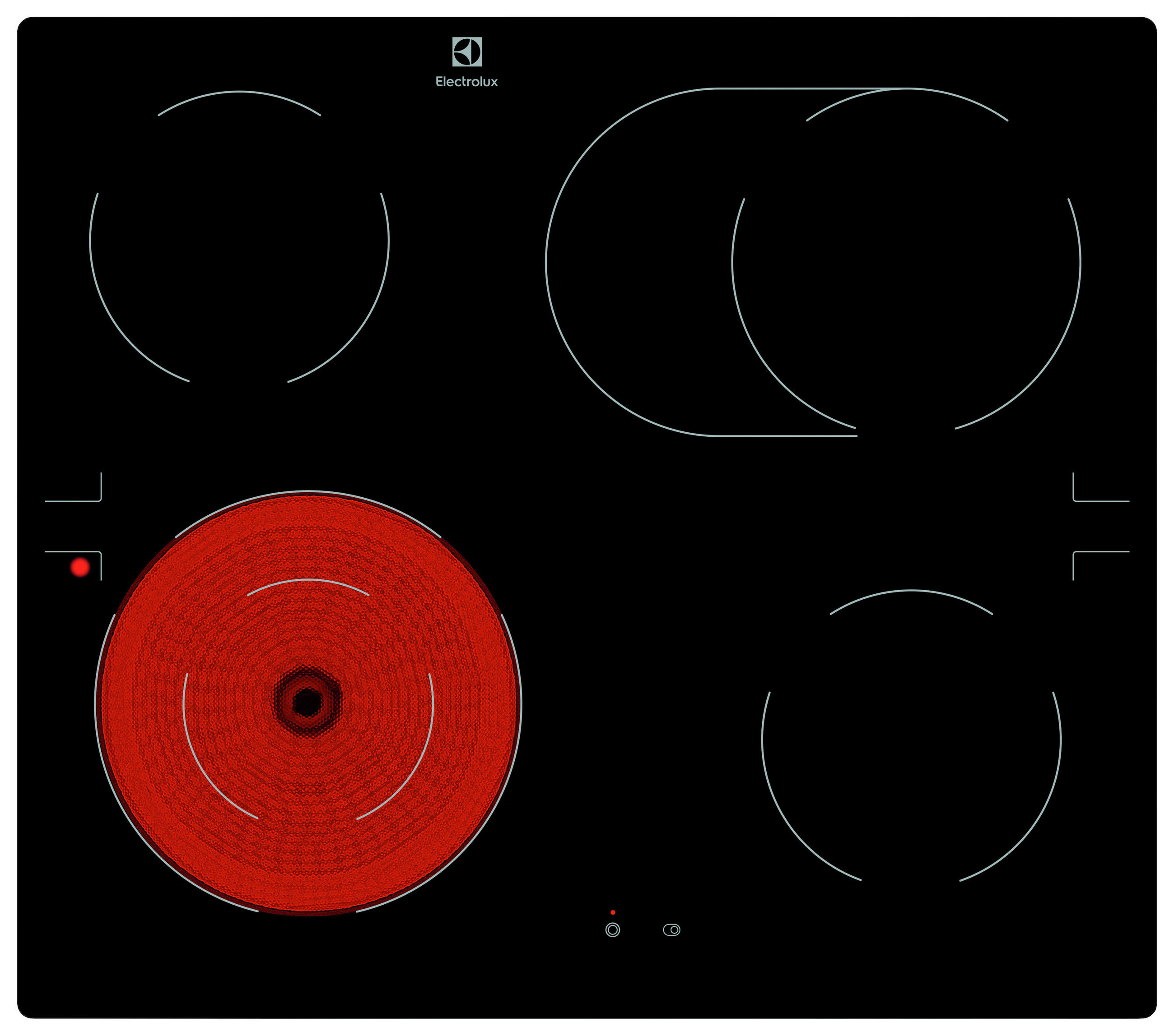 Electrolux Glaskeramikkochfeld Schwarz 58x4.0x51 cm