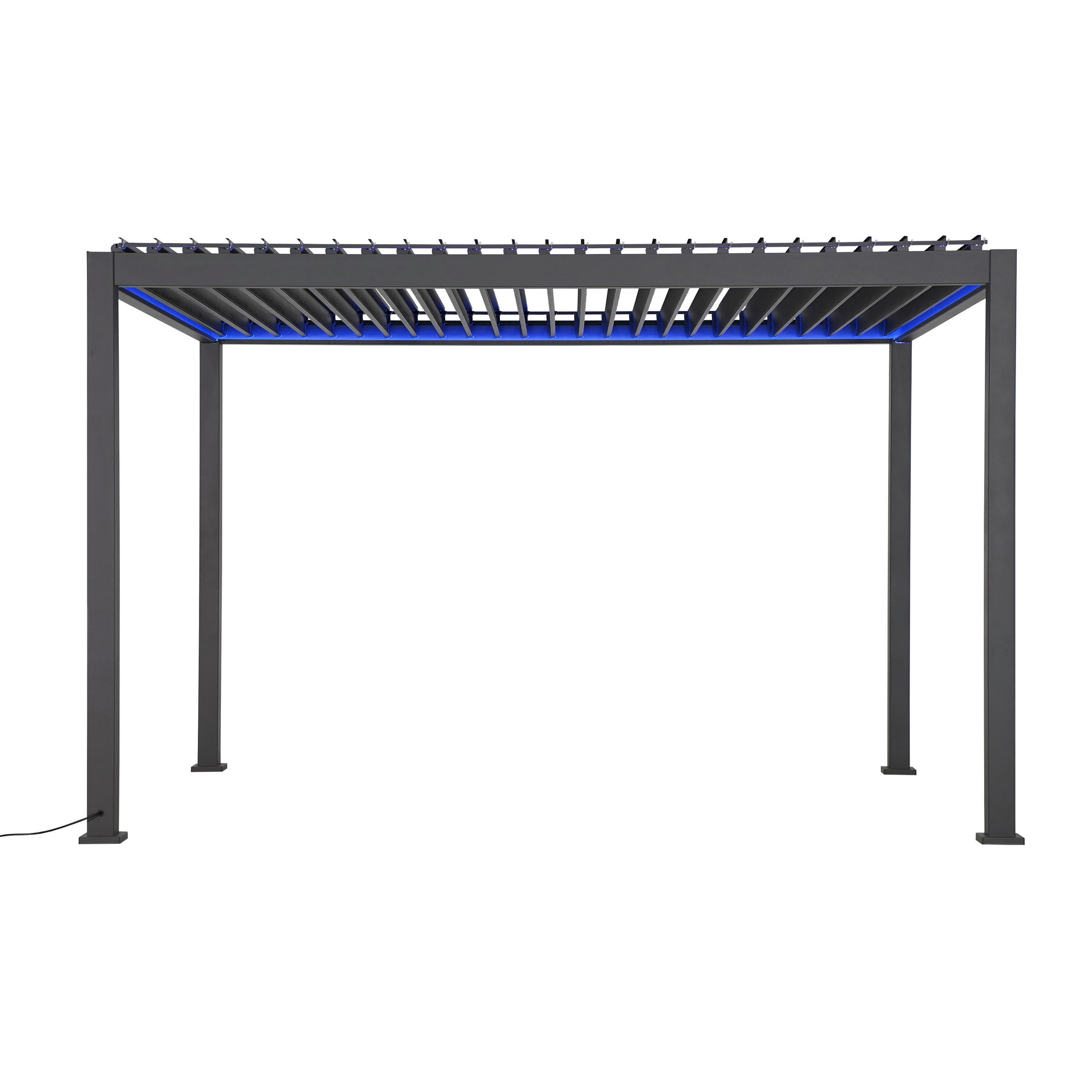 PERGOLA DELUXE LED 400X300CM 400/300/250 cm - Anthrazit, LIFESTYLE, Metall (400/300/250cm) - Gardenson