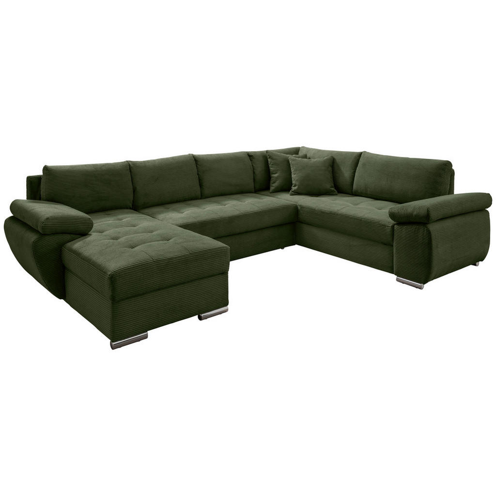 P & B SEDACIA SÚPRAVA, textil, tmavozelená