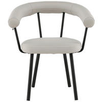 STOL stål  - beige/svart, Design, metall/trä (68cm) - Lomoco