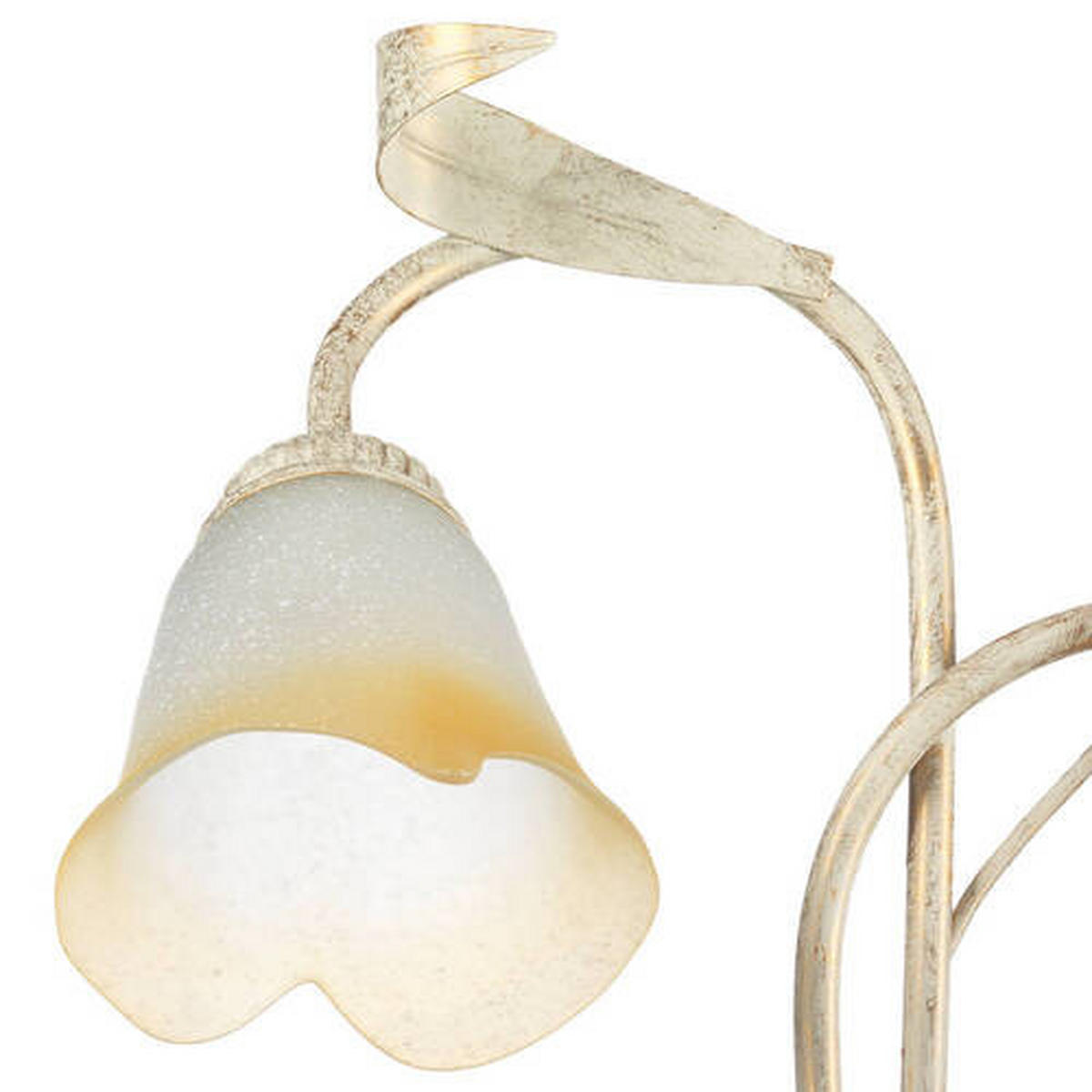 NÁSTĚNNÉ SVÍTIDLO, 40/20/58 cm - bílá/světle hnědá, Konvenční, kov/sklo (40/20/58cm)