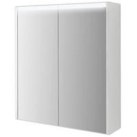 Dulap Baie  - alb, Basics, sticlă/material pe bază de lemn (60/67/15cm) - Welnova