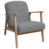SESSEL Webstoff Grau    - Buchefarben/Grau, MODERN, Holz/Textil (63/78/78cm) - Livetastic
