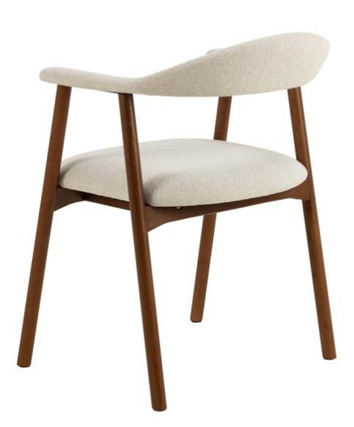 ARMLEHNSTUHL  in Flachgewebe  - Beige/Walnussfarben, MODERN, Holz/Textil (56/75,5/54cm) - MID.YOU