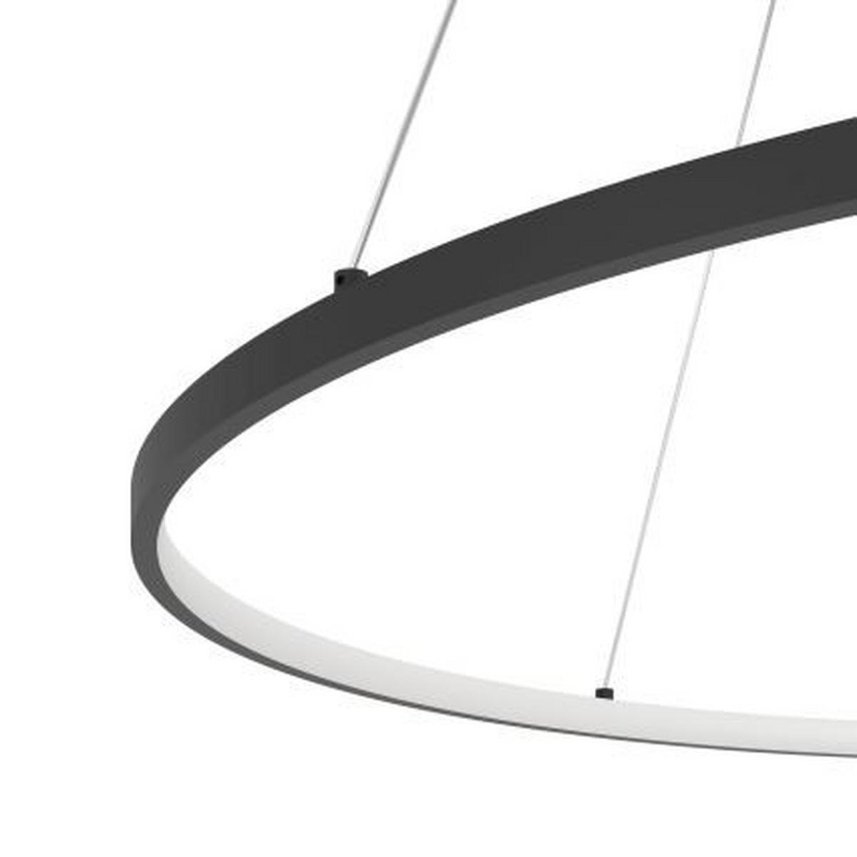 LED LUSTER  99/150 cm      - bela/crna, Dizajnerski, metal/plastika (99/150cm)