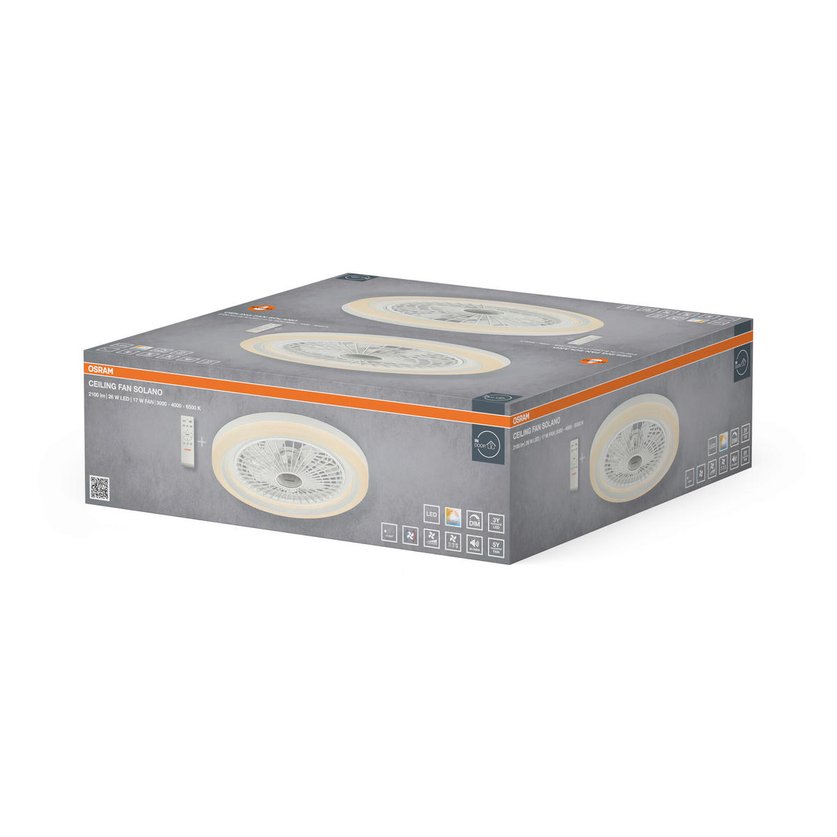 DECKENVENTILATOR - Design (49/13,5cm) - Osram
