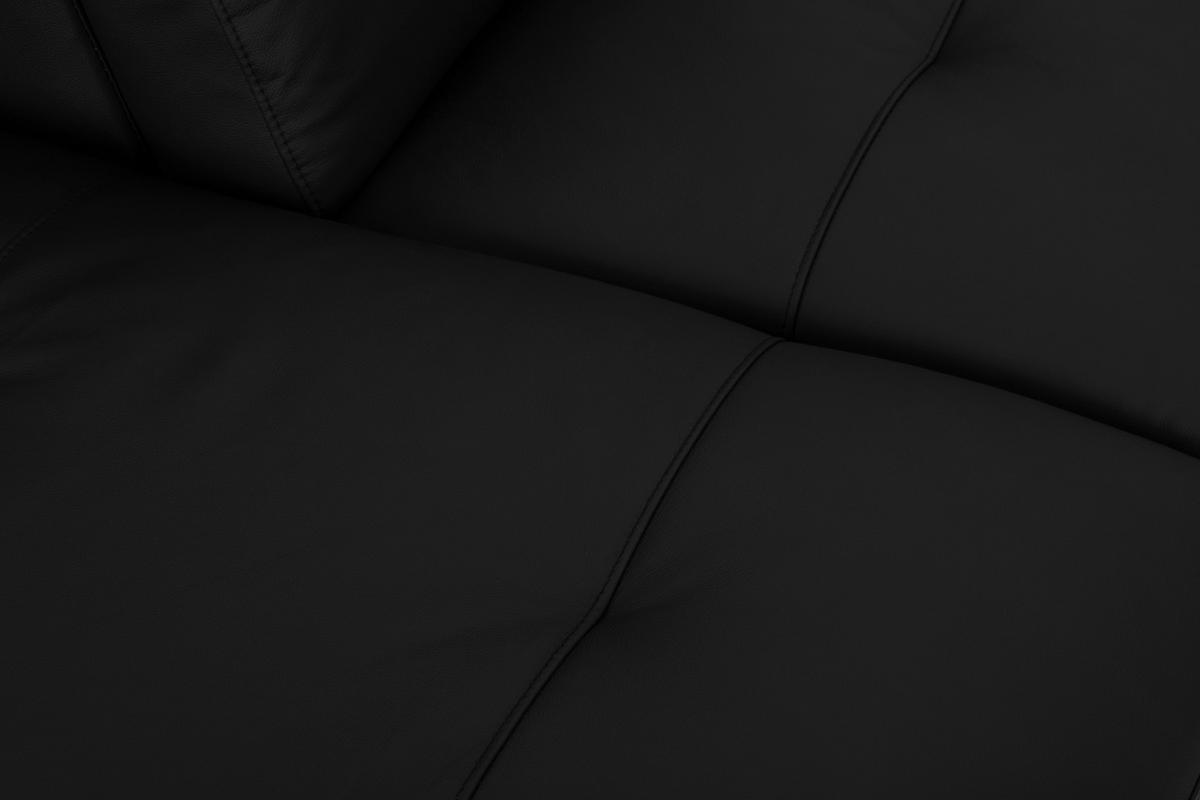 CloseUp von MID.YOU ECKSOFA Schwarz Echtleder.