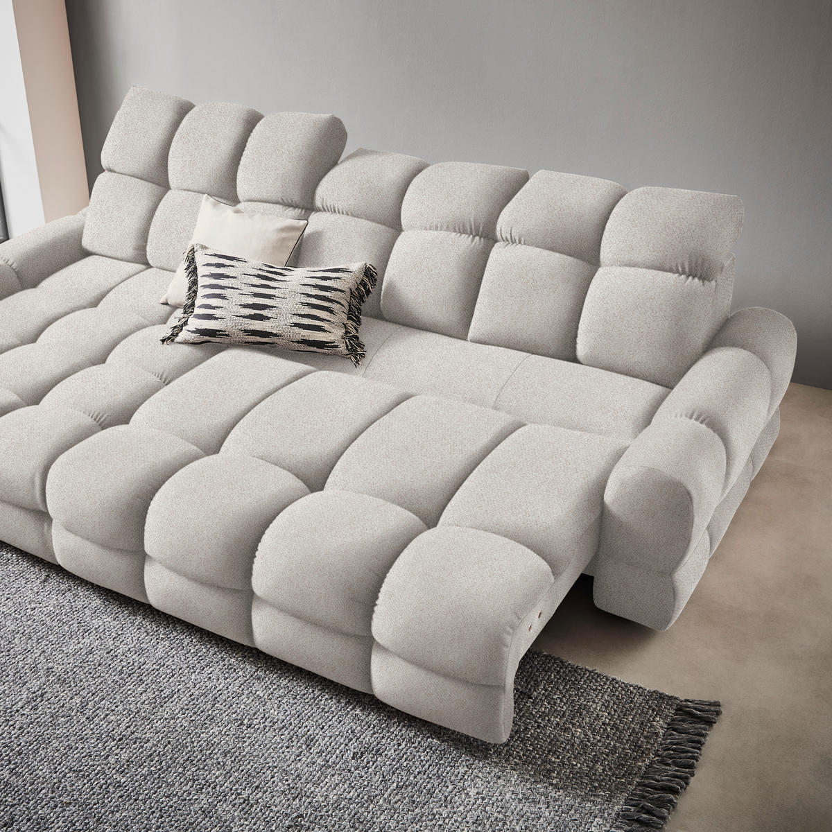 HÖRNSOFFA i velour beige  - beige/svart, Design, textil/plast (178/283cm) - Welnova