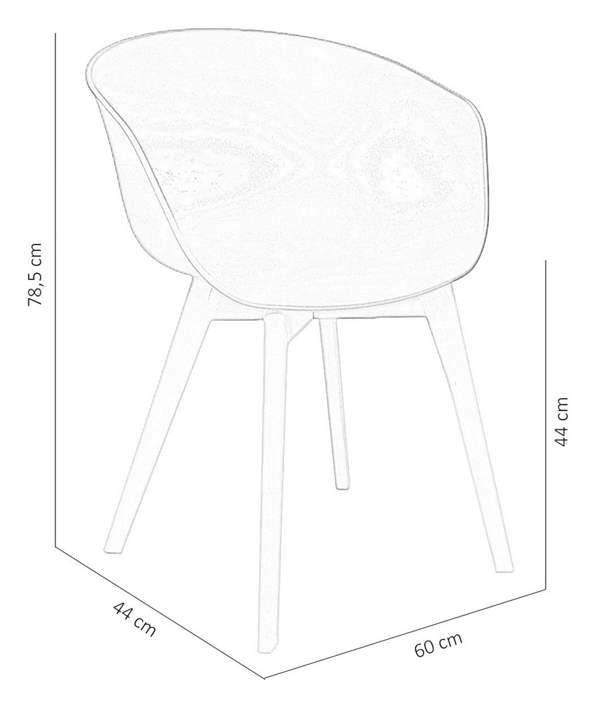 SADA STOLIČIEK S PODRÚČKAMI 4 kus - čierna/prírodná farba, Modern, drevo/plast (60/78,5/44cm) - MID.YOU