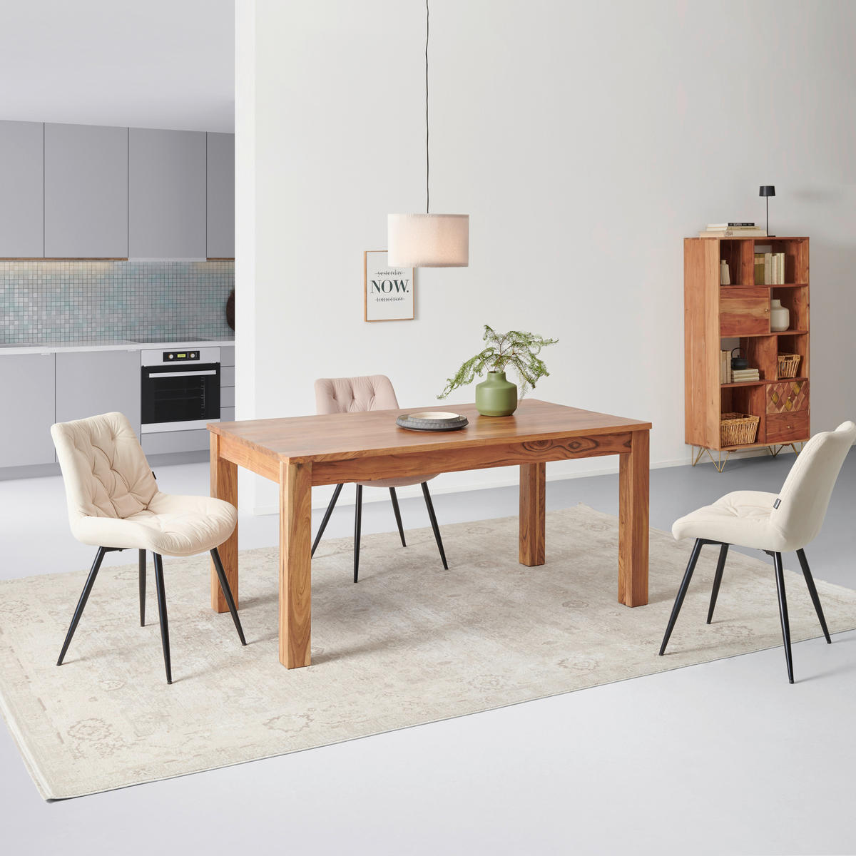 ESSTISCH in Holz  - couleur écru, Modern, bois (160/76/90cm) - MID.YOU