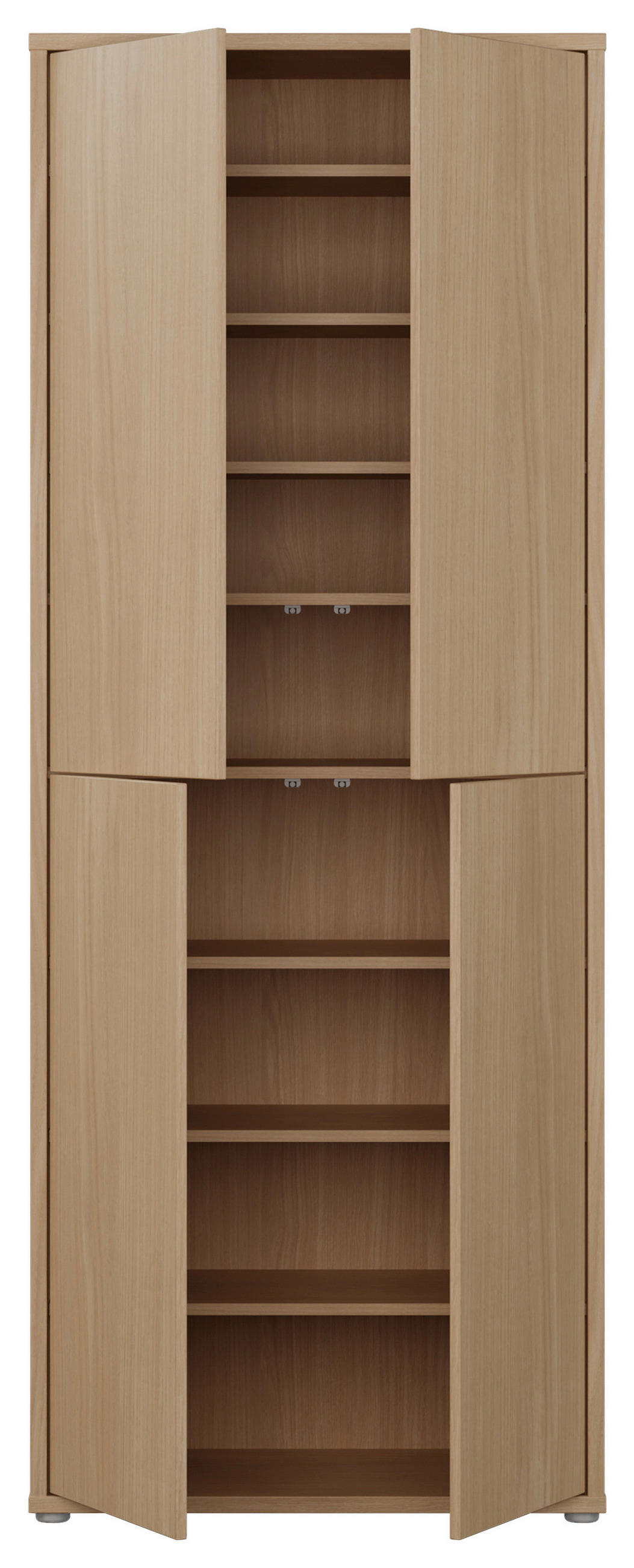 SCHUHSCHRANK Eichefarben  - Eichefarben/Grau, MODERN, Holzwerkstoff/Kunststoff (74,5/191.9/34,9cm) - Carryhome