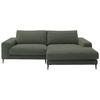 ECKSOFA in Flachgewebe Grün  - Schwarz/Grün, Design, Textil/Metall (253/177cm) - Dieter Knoll