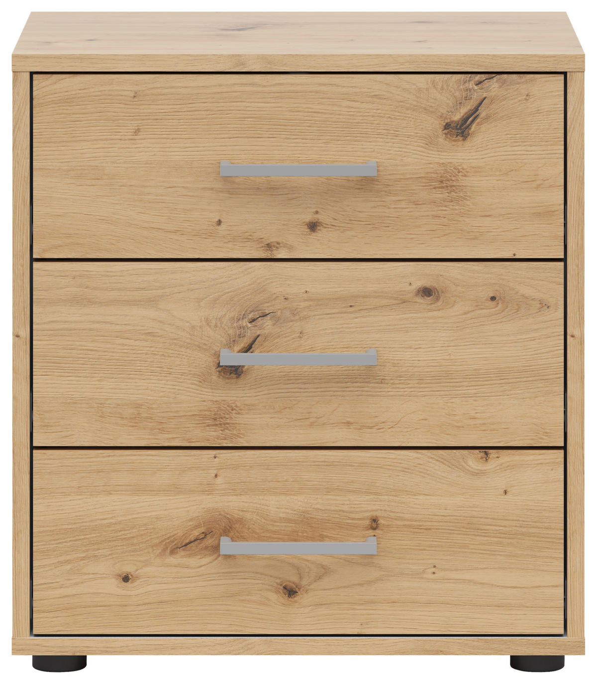 NACHTSCHRANK  - Silberfarben/Grauweiß, Basics, Holzwerkstoff/Kunststoff (50/54/35cm)