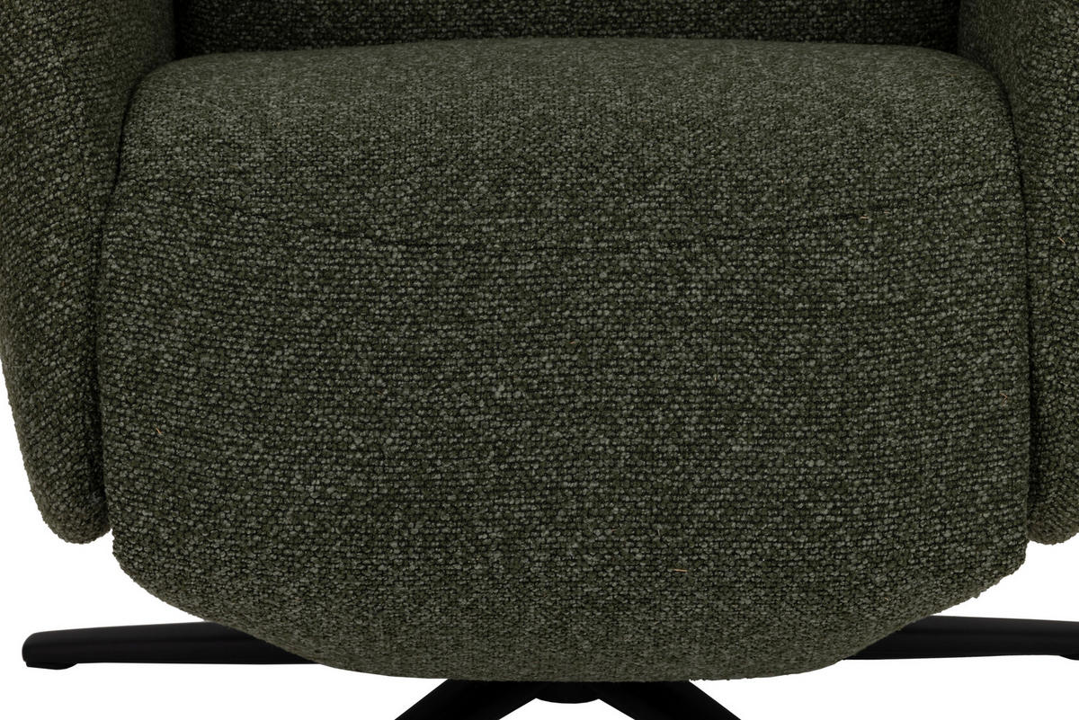 RELAXSESSEL Webstoff    - Dunkelgrün/Schwarz, Design, Holz/Textil (77/112/86cm) - Livetastic