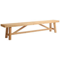 GARTENBANK 220/45/35 cm Recyclingholz, Teakholz   - Teakfarben, Natur, Holz (220/45/35cm) - Ambia Garden
