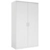 DREHTÜRENSCHRANK in Weiss  - Weiss/Silberfarben, Konventionell, Holzwerkstoff/Kunststoff (106/194/54cm) - Xora