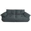 BIGSOFA Webstoff Dunkelgrau  - Dunkelgrau/Schwarz, KONVENTIONELL, Kunststoff/Textil (243/90,5/130cm) - Ambia Home