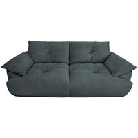 BIGSOFA Webstoff Dunkelgrau  - Dunkelgrau/Schwarz, KONVENTIONELL, Kunststoff/Textil (243/90,5/130cm) - Ambia Home