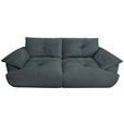BIGSOFA Webstoff Dunkelgrau  - Dunkelgrau/Schwarz, KONVENTIONELL, Kunststoff/Textil (243/90,5/130cm) - Ambia Home