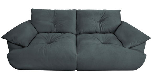 BIGSOFA Webstoff Dunkelgrau  - Dunkelgrau/Schwarz, KONVENTIONELL, Kunststoff/Textil (243/90,5/130cm) - Ambia Home