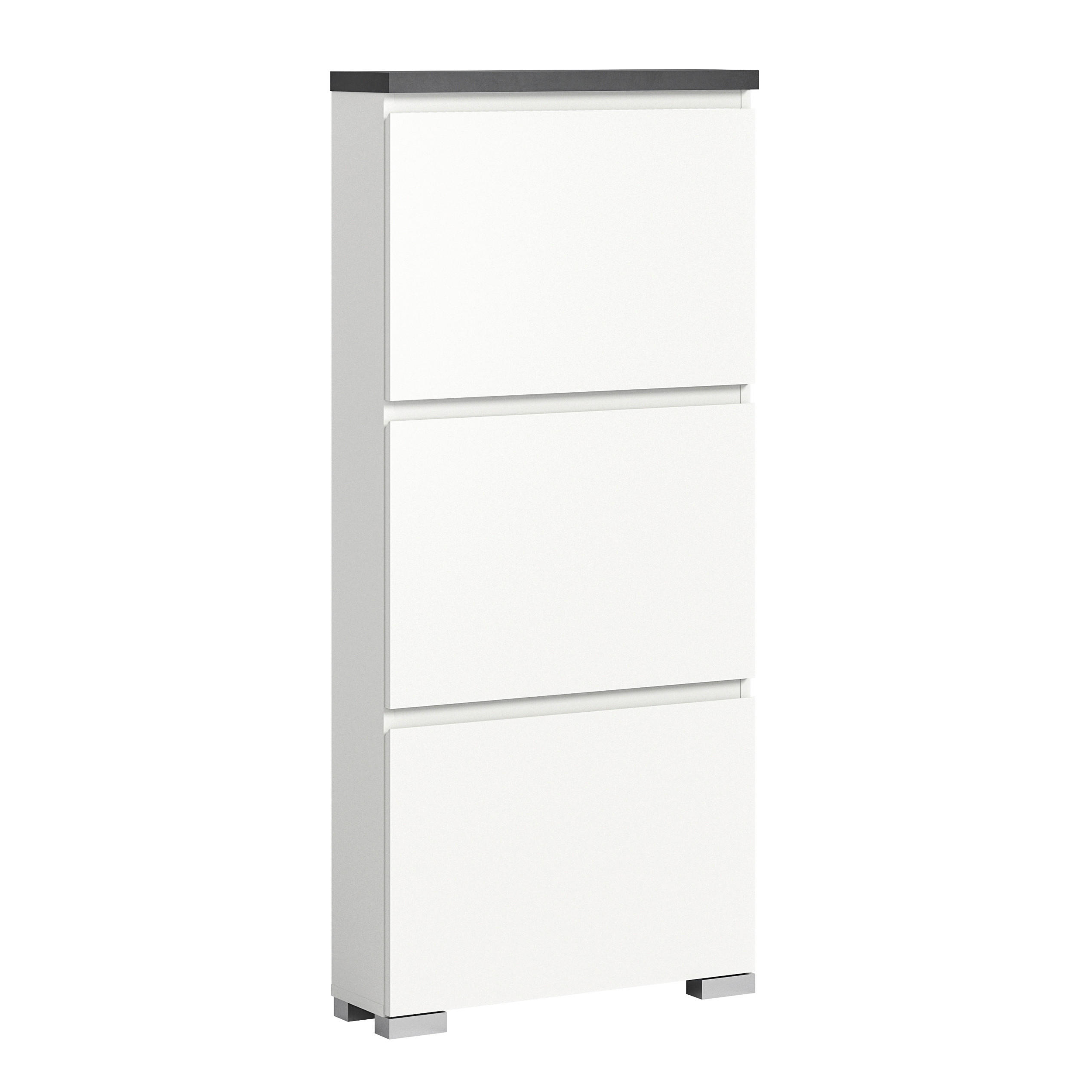 SCHUHKIPPER - Silberfarben/Weiß, MODERN (60/133/18cm)