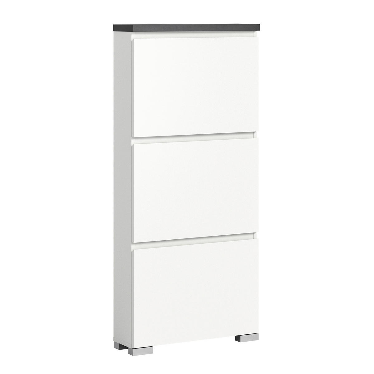 SCHUHKIPPER - Silberfarben/Weiß, MODERN (60/133/18cm)