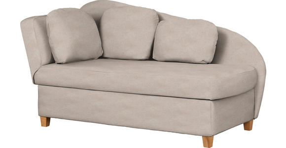 LIEGE  in Mikrofaser Sandfarben  - Sandfarben, LIFESTYLE, Holz/Textil (85/97/180cm) - Novel