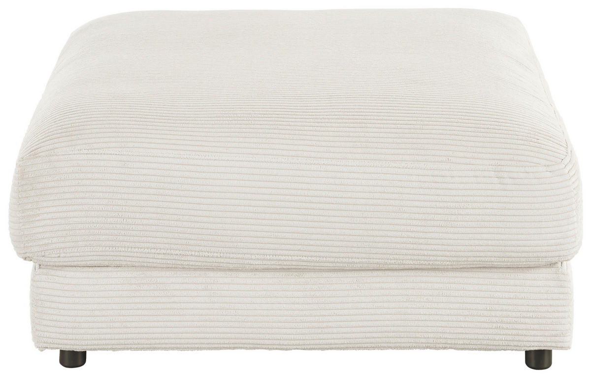 HOCKER in Textil Weiss  - Weiss/Schwarz, Design, Kunststoff/Textil (100/86/100cm) - Lomoco
