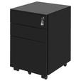 ROLLCONTAINER 39/60/45 cm  - Schwarz, KONVENTIONELL, Kunststoff/Metall (39/60/45cm) - Novel