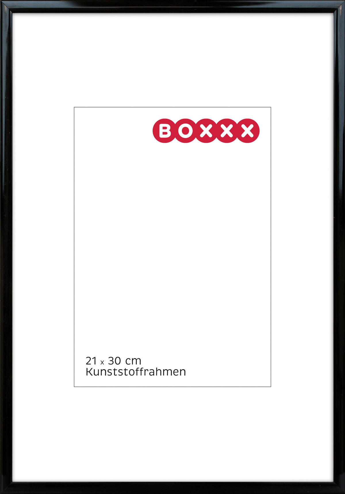 RÁM NA OBRAZY, 1 foto 21 cm x 30 cm - černá, Basics, plast/sklo (22,3/31/1,4cm) - Boxxx