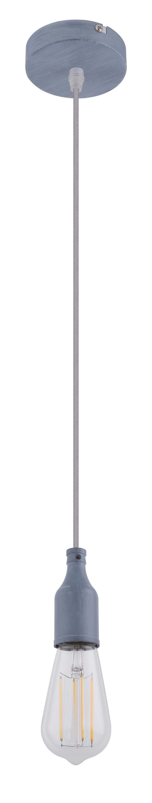 VISEČA SVETILKA 10/109 cm E27 - siva, Trendi, kovina (10/109cm)