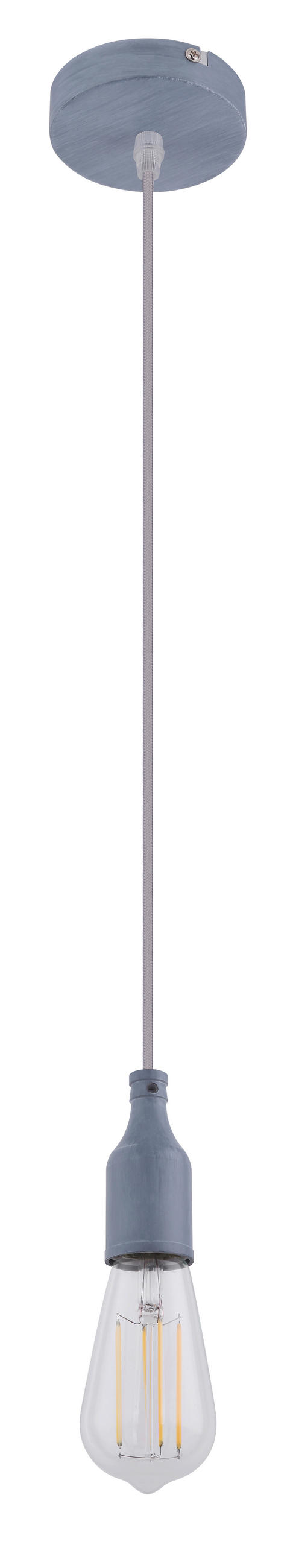 VISEČA SVETILKA        10/109 cm      E27 - siva, Trendi, kovina (10/109cm)