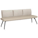 SITZBANK 200/88/62 cm  in Schwarz, Beige, Hellbraun  - Hellbraun/Beige, Design, Textil/Metall (200/88/62cm) - Moderano