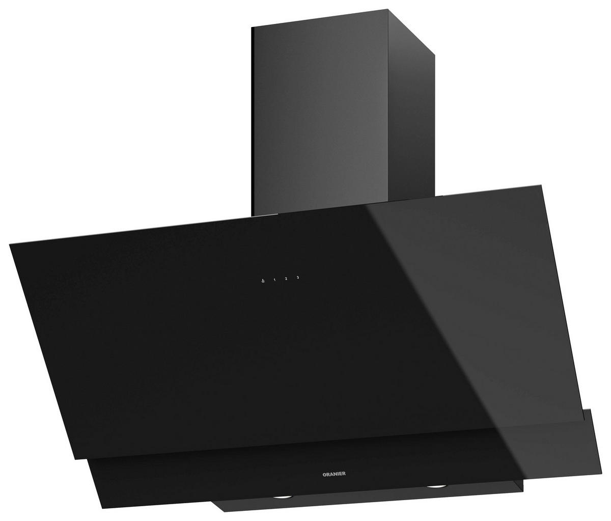 DUNSTABZUGSHAUBE MIRAN90S1  - Schwarz, Basics, Glas/Metall (89,6/76,7-115,2/39,2cm) - Oranier